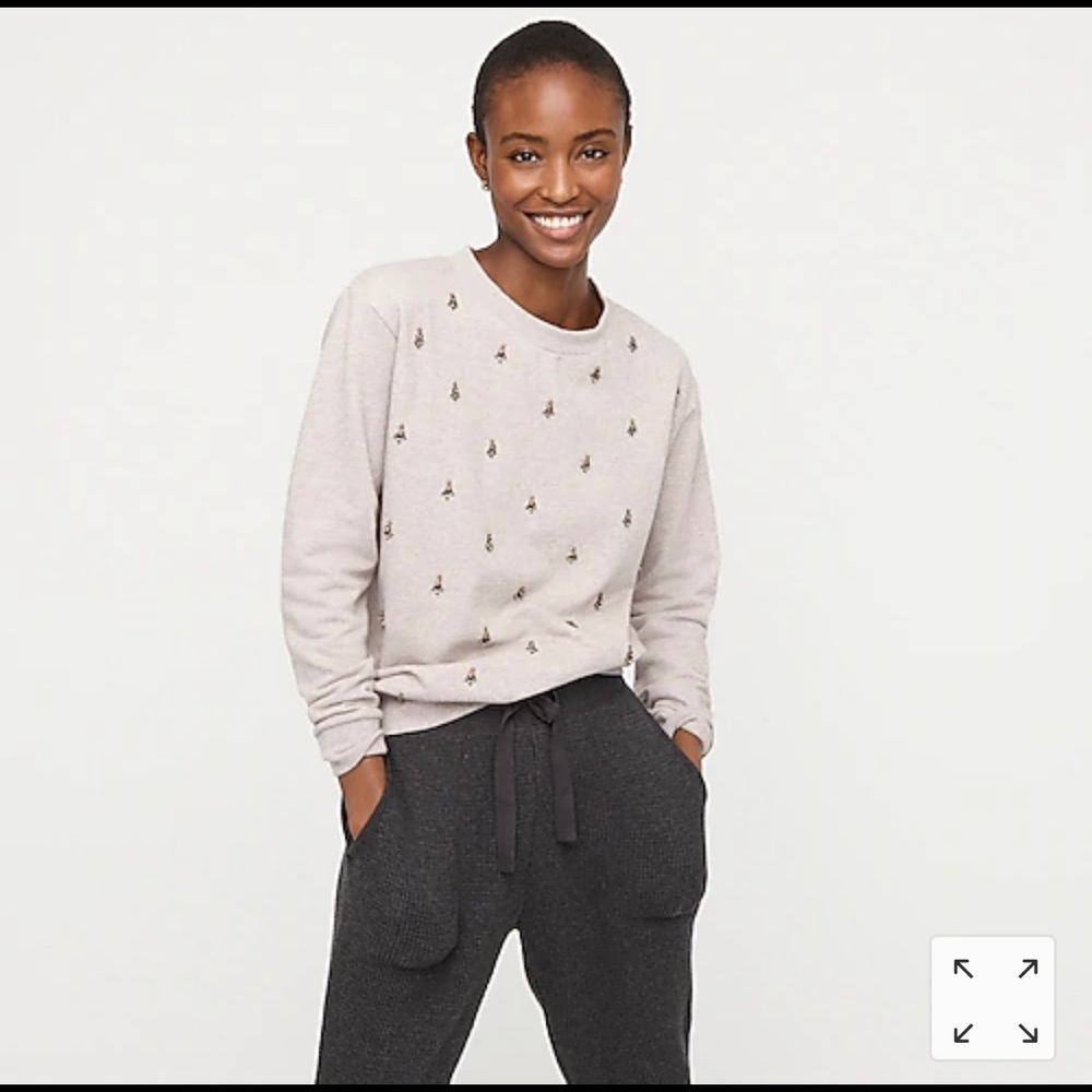 J. Crew Jeweled Sweatshirt NWT Medium